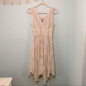 NWOT Off White Lace Farmhouse Points Dress